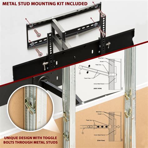 tv wall mount bracket metal studs|best screws for stud mount.